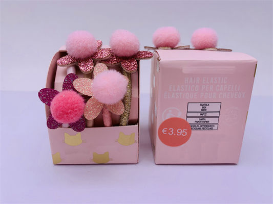 Party Festival Kinder Haar Accessoires, Langlebige Pom Pom Haartie 4 Stück ein Set