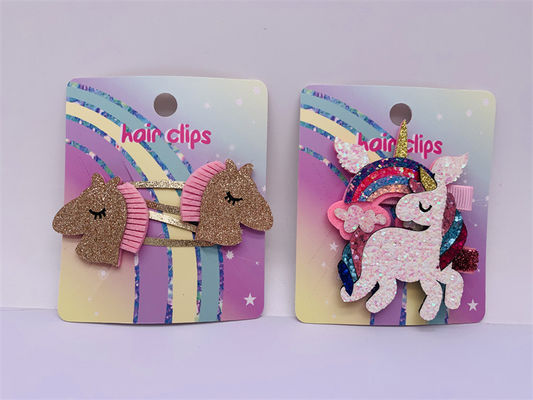 Einhorn Kinder Haar Accessoires Alligator Clips Regenbogen Süßer Stern
