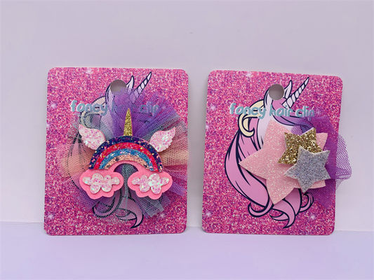 Einhorn Kinder Haar Accessoires Alligator Clips Regenbogen Süßer Stern