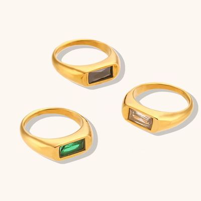 Gold Geburtsstein Schickes Damenring Wiederverwendbares Leichtgewicht Für Frauen