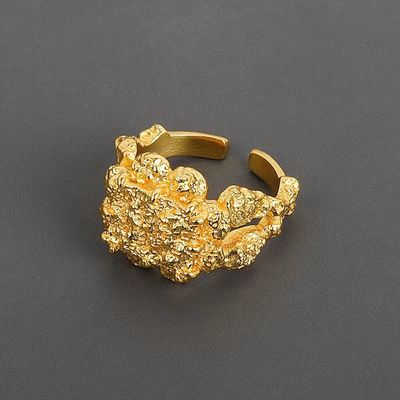 Gold Nugget Fancy Damen Ring Langlebiger Mehrzweck für die Hochzeit