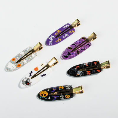 Vielfarbige Halloween-Haarbarretten, langlebige Halloween-Haarspange für Erwachsene