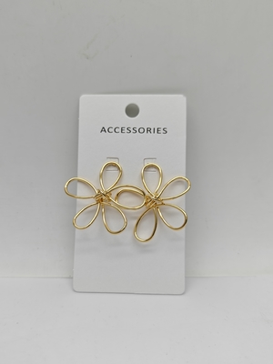 Taglich schicke Gold-Metall-Blumen-Stud-Ohrringe für jeden Anlass
