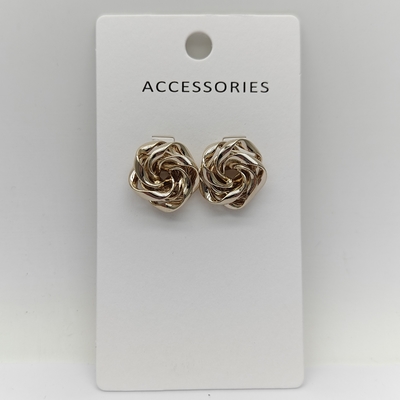 Modische Metall-Swirl-Blumenohrringe Groß und einzigartig
