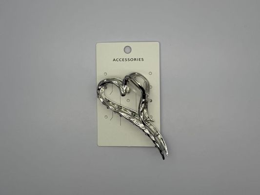 Polster Geometrische Herzform Silbermetall Haarklemm Clip für elegante Frisur