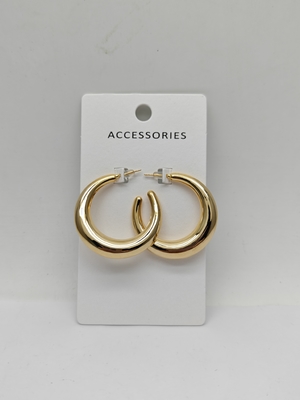 Beliebte Medium Hoop Metallohrringe für Unisex in poliertem Finish
