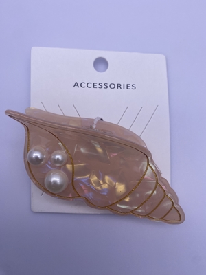 Modische Muschel mit Perlen-Acryl-Haar-Claw-Clip