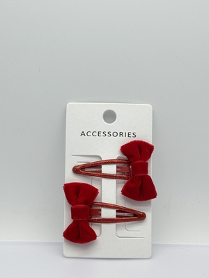 Weihnachts-Atomosphäre 2-Packs Rotbogen-Haarclip