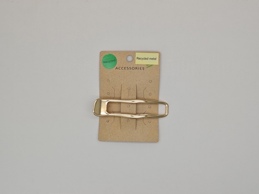 Goldene, recycelte Metallhaarklemmen perfekt für das tägliche und geometrische Styling