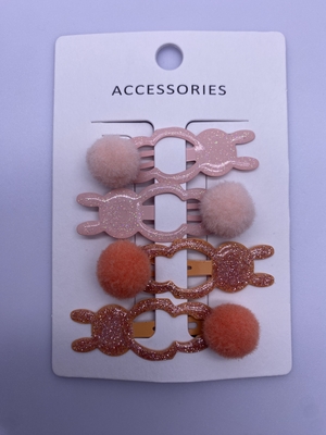 Schlichte, langlebige, niedliche 4er-Packung Hasen-Haarspangen für die Frühlingssaison
