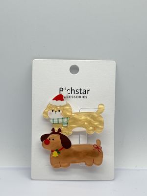 Einzigartiges Design niedliches Tier Acryl 2-Packs Haarklemmen