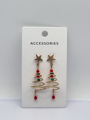 Weihnachtsbäume Metallohrringe für festliche Atmosphäre