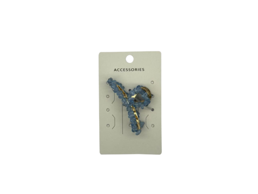 Handgewickelte Haarnadel mit natürlicher Kristallkies-Klaue