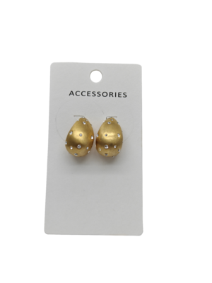 Modische vergoldete Tropfenohrringe in Erdbeerform, klobige Edelstahl-Ohrringe für Damen