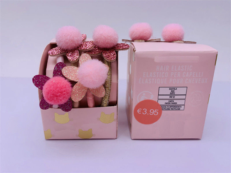Party Festival Kinder Haar Accessoires, Langlebige Pom Pom Haartie 4 Stück ein Set