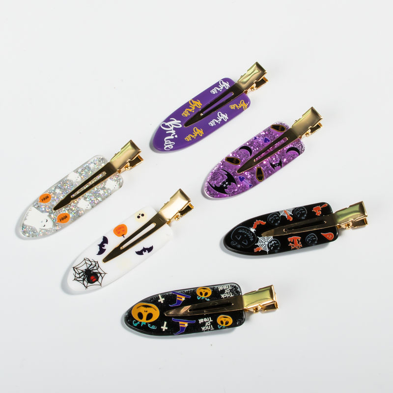 Vielfarbige Halloween-Haarbarretten, langlebige Halloween-Haarspange für Erwachsene