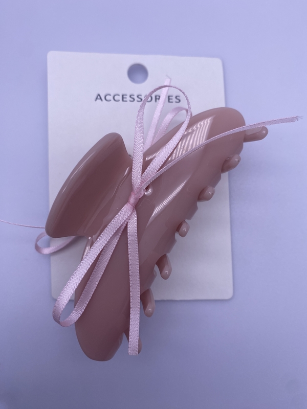 Dauerhafte rosa Acylhaar Klauen Clip mit Stoff Bowknot in Farben